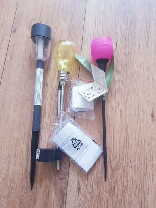 Nowe lampy lampki solarne marki Dealz 3 sztuk