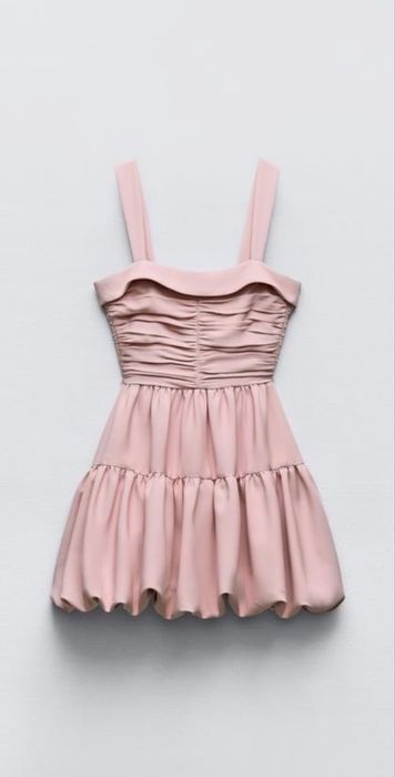 сукня zara, коротка в рожевому кольорі