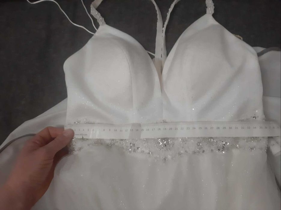 Suknia ślubna 38/40 biel Dwa welony Emmi Mariage