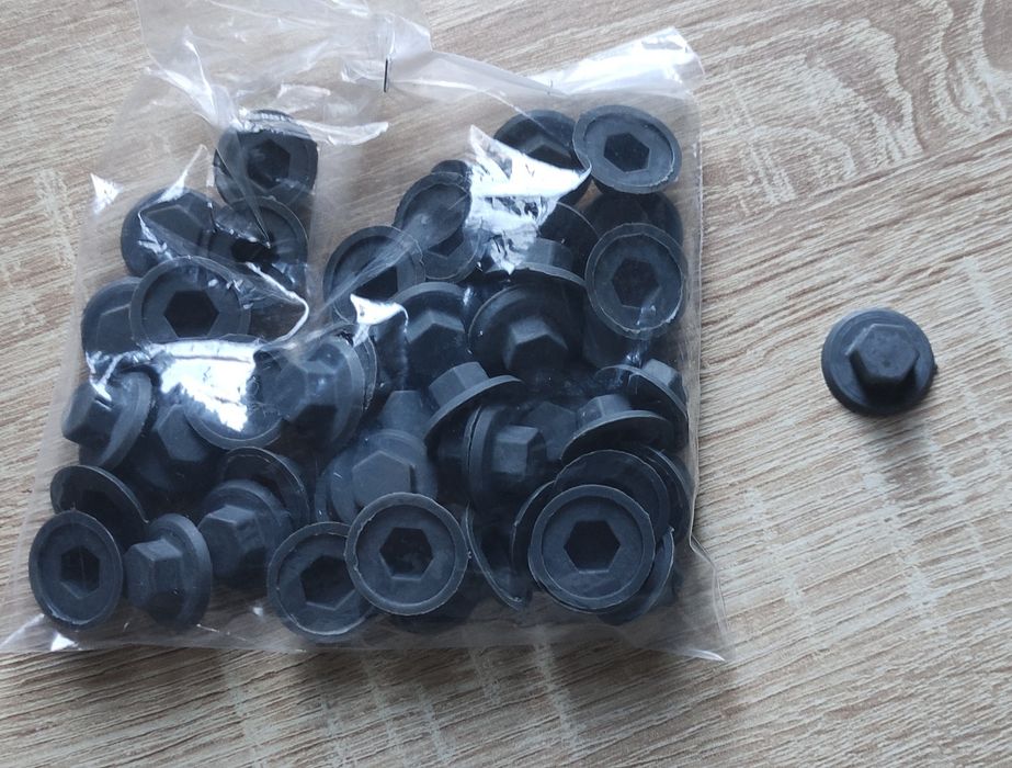 50 Tampas para parafusos 10 mm Cinza RAL