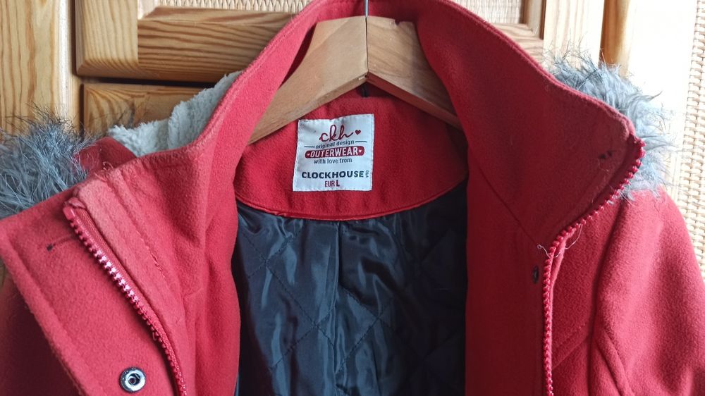 Płaszcz zimowy kolor ceglasty