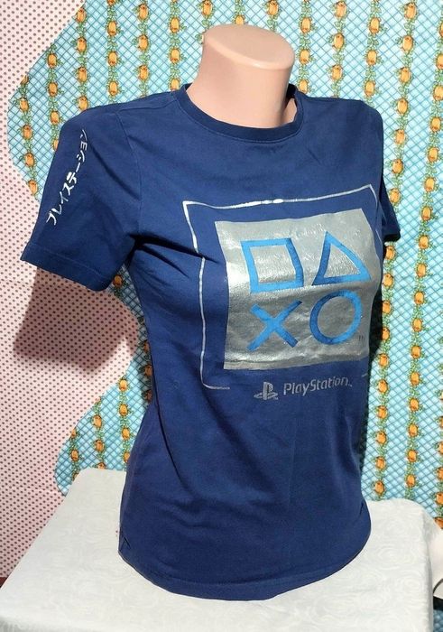 Футболка PlayStation оригінал, синя підліткова / дитяча