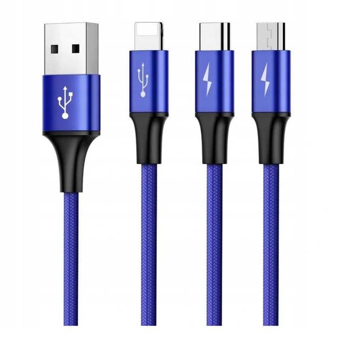 Zestaw przewodów Różne rodzaje Typ C mini USB iPhone Rozgałęźnik
