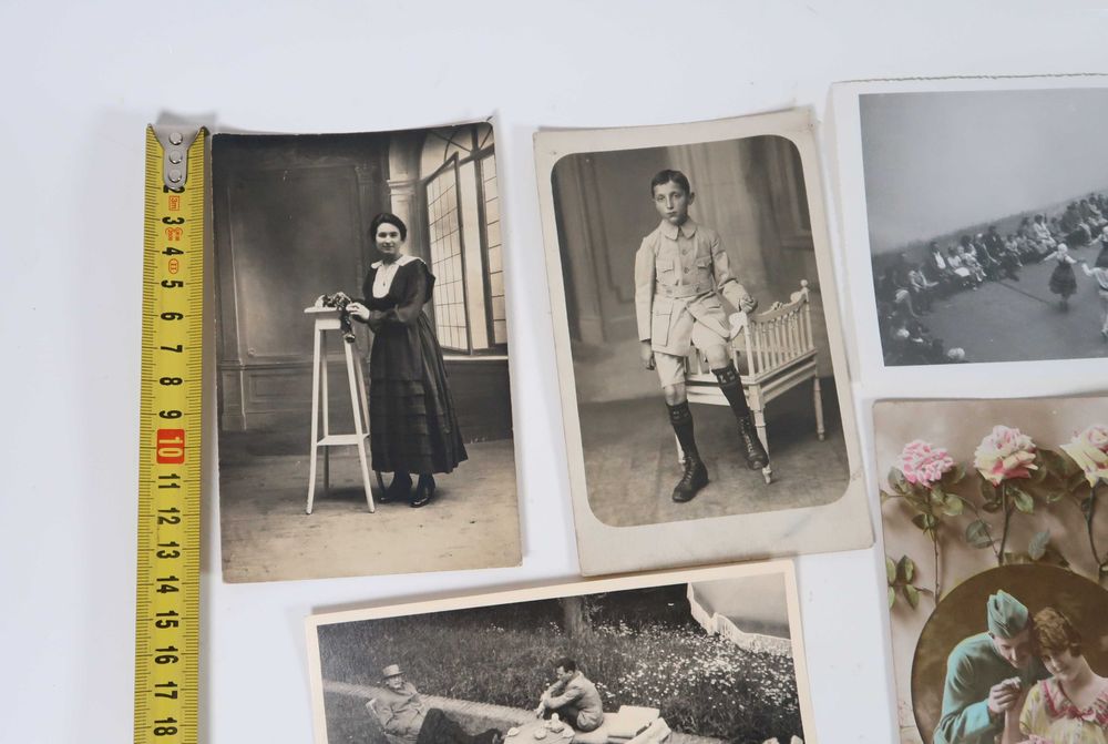 Lote com 65 fotos postais antigos