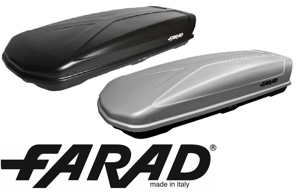 Ogromny box dachowy bagażnik FARAD Koral 630 ABS 90kg 210x90x42 dual