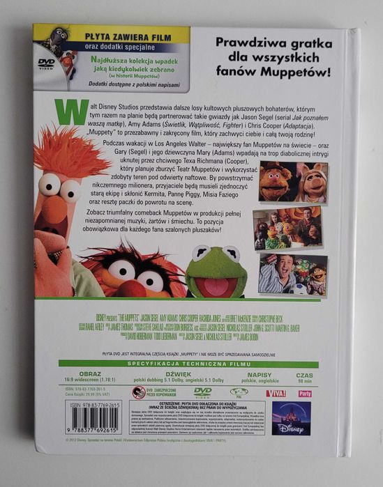 Muppety The Muppets DVD Disney Bajka Dla Dzieci Animowana Dubbing PL