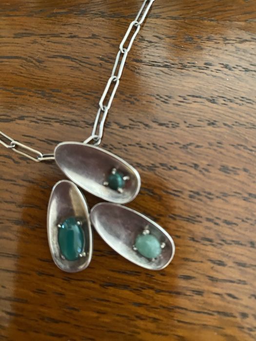 Srebrny wisior  60 cm