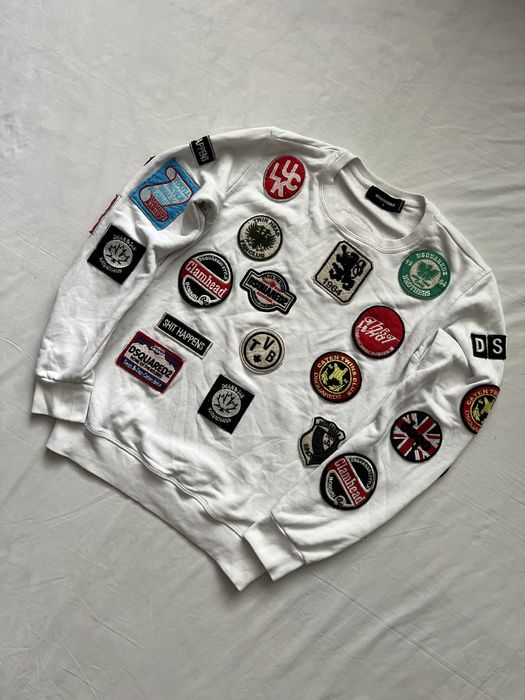 Свитшот DSQUARED2 Multi-Badge Patchwork