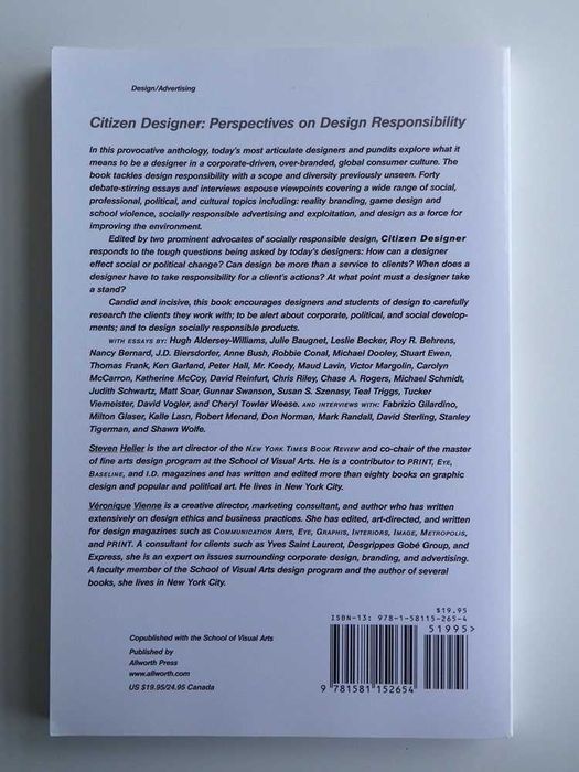 Citizen Designer : Perspectives On Design Responsibility