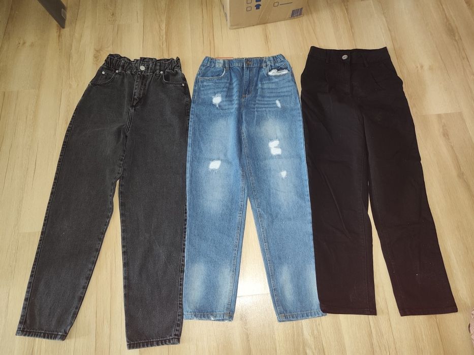 Spodnie dziewczęce jeansowe nowe 164 34 XS zestaw
