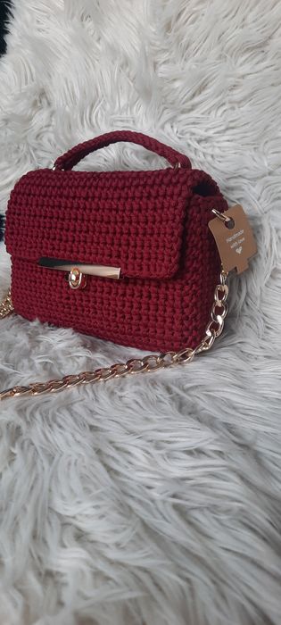 Torebka szydełkowa święta prezent hand made