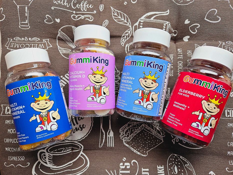 Gummiking вітаміни для дітей дитячі кальцій ехінацея омега бузина імунітет желейки мармеладки