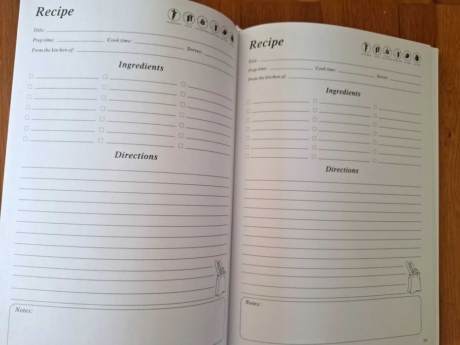 Livro para receitas - Recipe Book LANPN