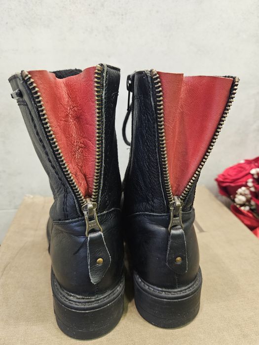 Czarne skórzane botki kozaki Lasocki Rozm. 36