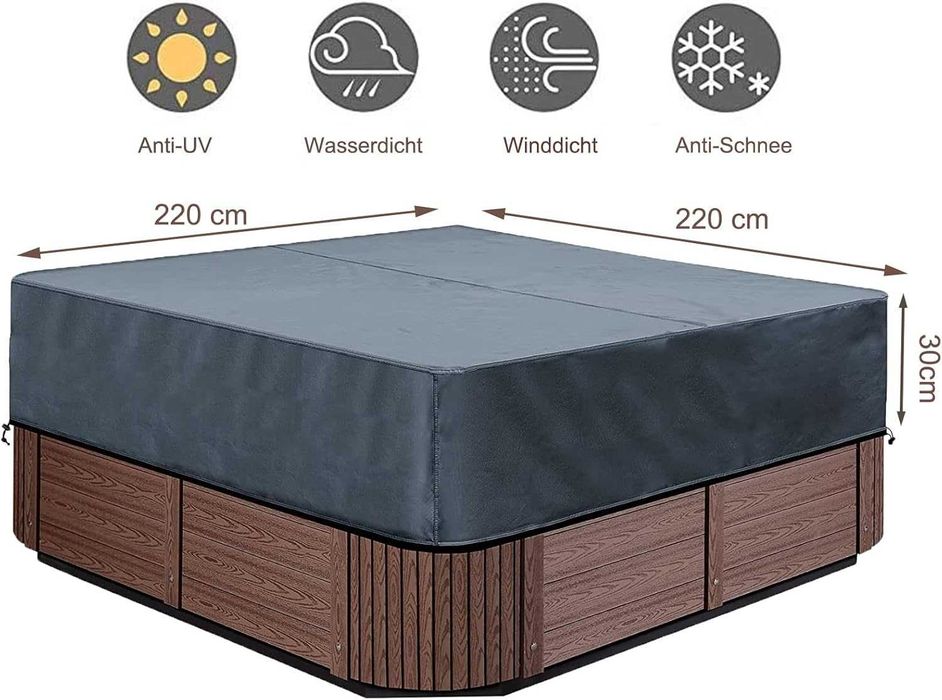 Cobertura de jacuzzi exterior.