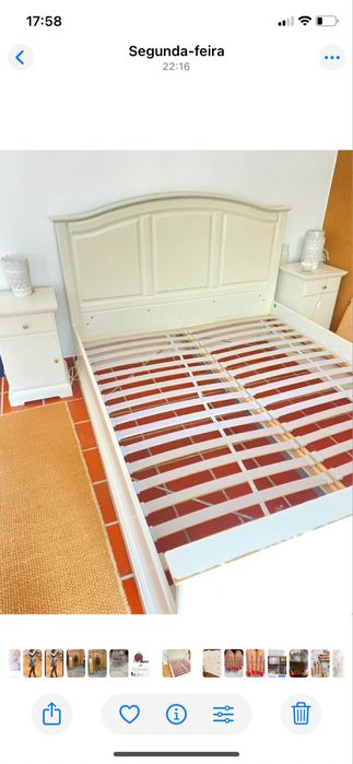 Quarto de casal completo cama 2 mesas de cabeceira comoda e colchao