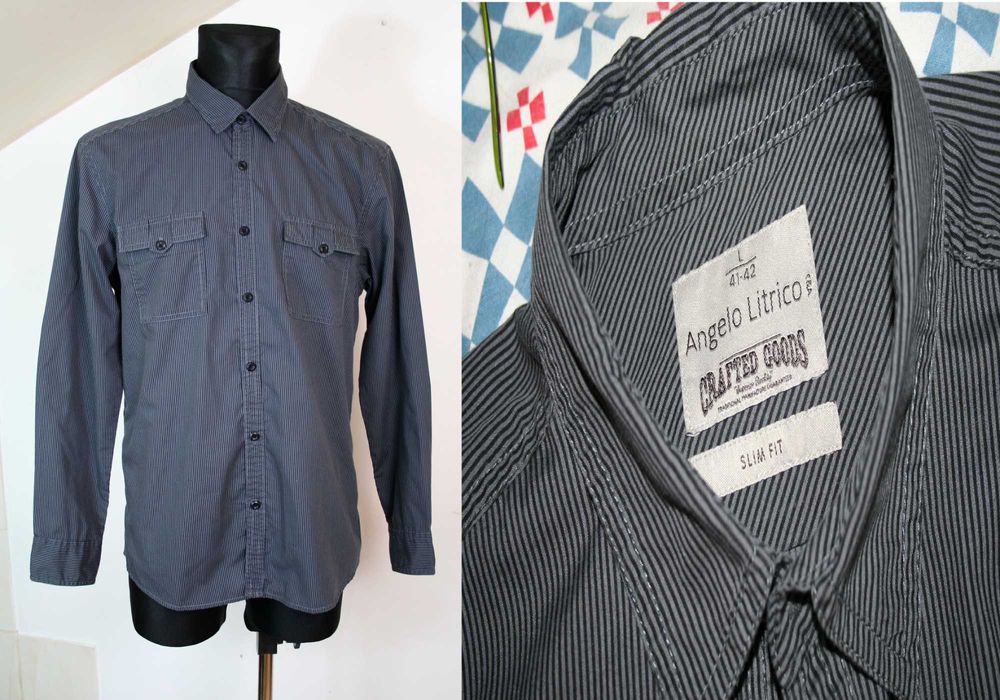 Męska koszula w paski Angelo Litrico L / 41/42