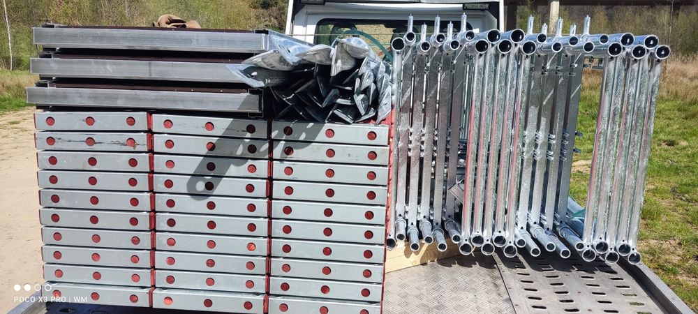 Duży zestaw rusztowanie elewacyjne plettac nowe pletak