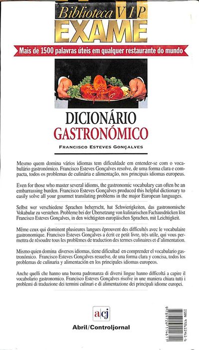 "Dicionário Gastronómico" de Francisco Esteves Gonçalves [Novo)