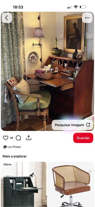 Escrivaninha estilo inglês