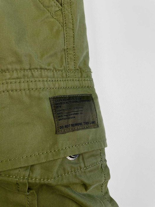 Superdry plain mid-rise cargo чоловічі хакі карго штани