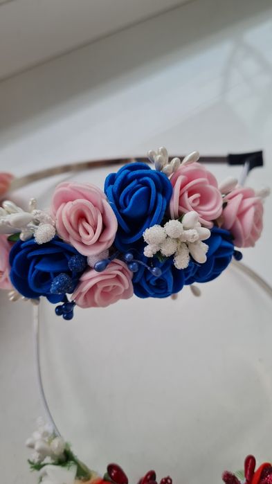 Обруч ободок з квітами на свято під вишиванку на 1 вересня