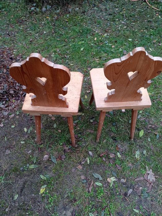 Krzesła Drewniane w stylu Górskim