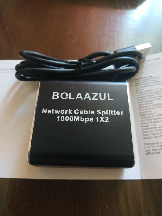 Мережевий  разветвитель інтернету, активний 1×2, 1000 Mbps