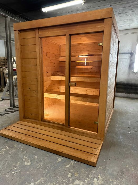 SAUNA OGRODOWA  piec na drewno , model s 3-5 osób montaż cały kraj