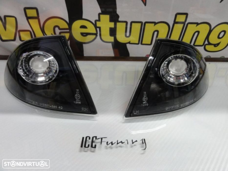 Pisca frontal BMW E46 limo / touring 4p 98-01 Fundo Preto c/2 anos de garantia