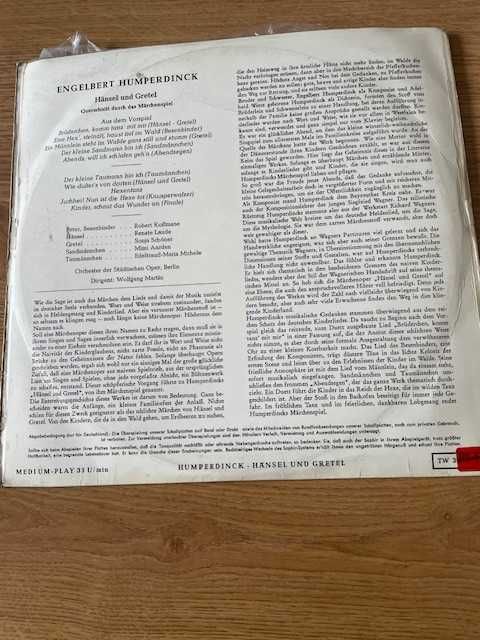 vinil Engelbert Humperdinck-Hänsel und Gretel