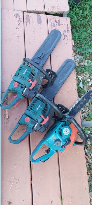 Бензинова ланцюгова пила Parkside 2 штуки та Makita