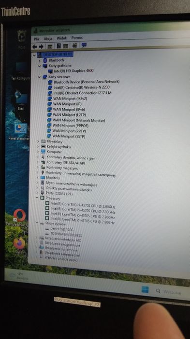 Komputer AIO Lenovo M73z I5 4x2,90G/DDR3 8G/SSD64G/HDD500G/DVD/Win11P