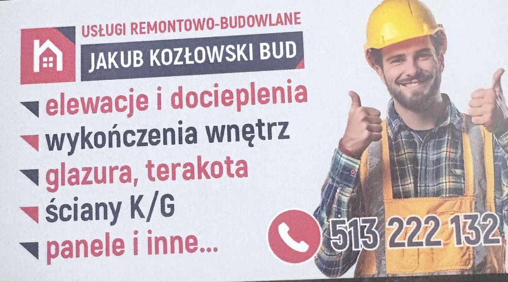 Wykonan usugi budowlane elewacije i inne prace ogolnobudowlane