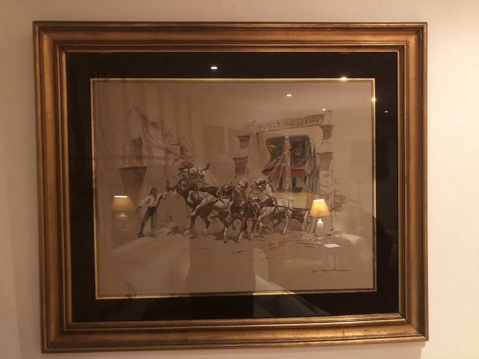 Par de guaches emoldurados