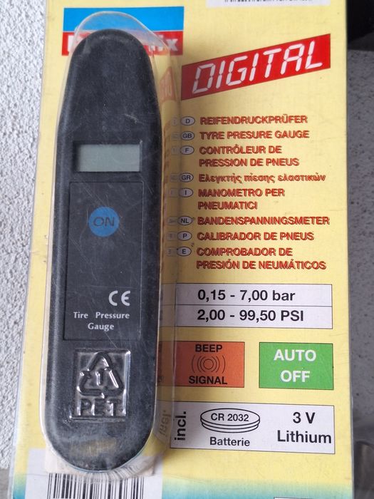 Verificador  pressão dos pneus