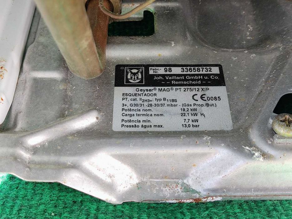 Esquentador inteligente Vaillant gás garrafa revisto 100% funcional