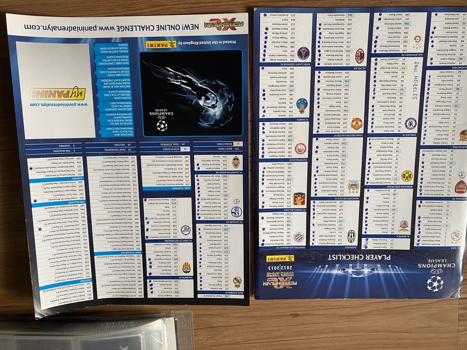 Karty panini UEFA CHAMPIONS LEAGUE 2012-13