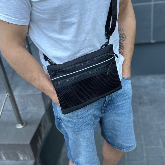 Чоловіча сумка месенджер через плече тонка планшетка Slim 2.0