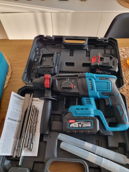 Martelo perfurador demolidor 2 baterias