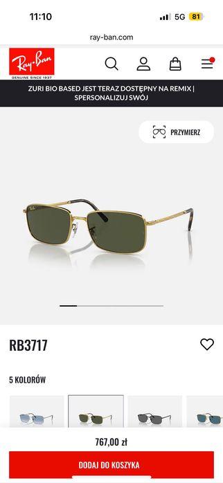 Okulary przeciwsłoneczne Ray Ban