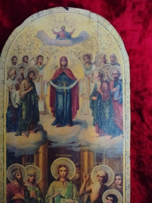 ікона Покрови Пресвятої Богородиці на дереве церковні