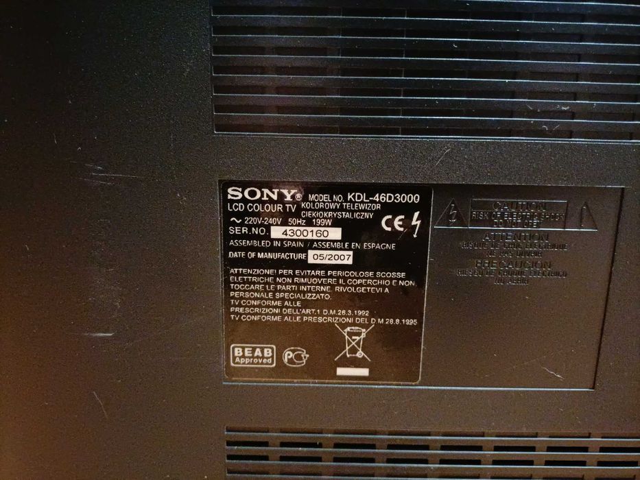 TV Toshiba 46D3000
