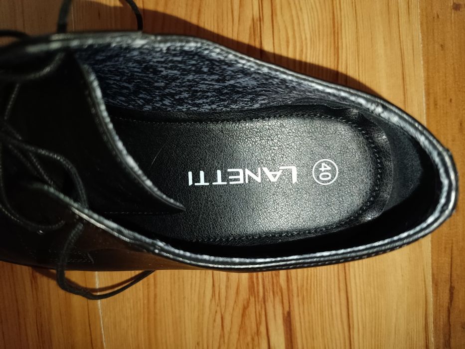 Półbuty męskie Lanetti czarne roz 40