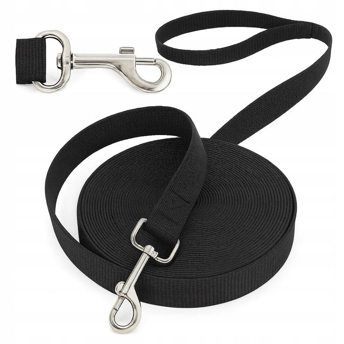 Mocna Smycz Treningowa dla Psów 3m, Czarna