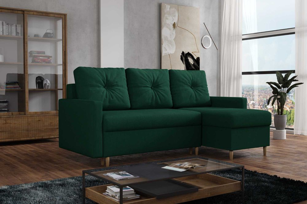 Narożnik Skandynawski. Rogówka, Kanapa. Sprężyny bonell, automat!