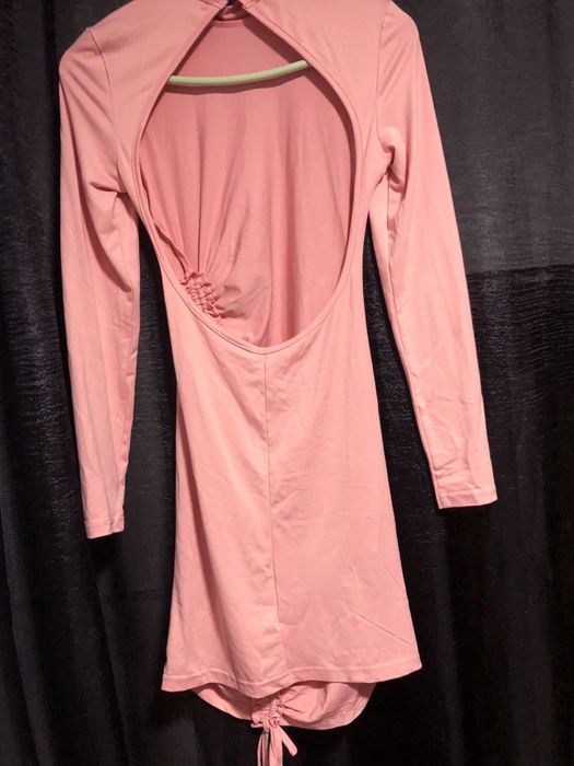 Vestido Rosa Choque com Costas Abertas | SHEIN | Tamanho S