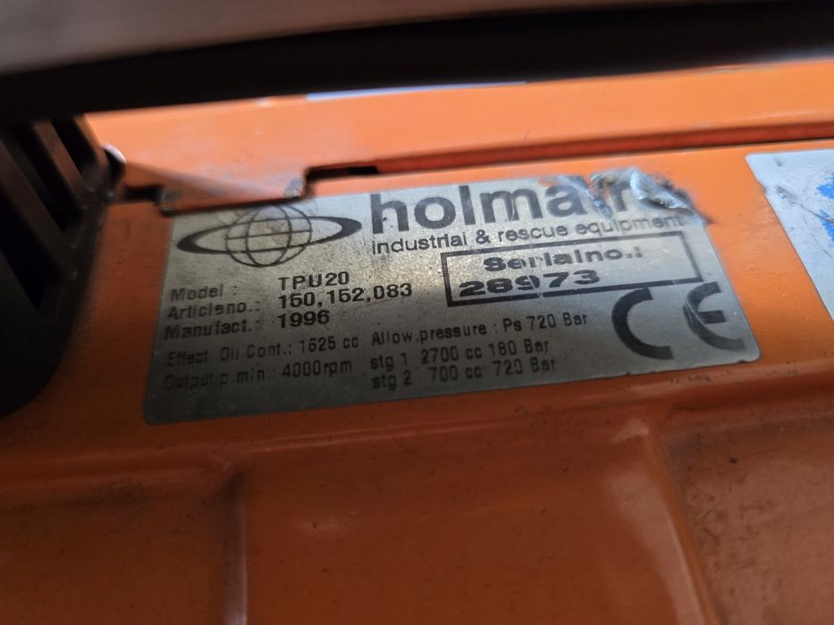 Holmatro, establishment hydrauliczny pompa rozpierak nożyce