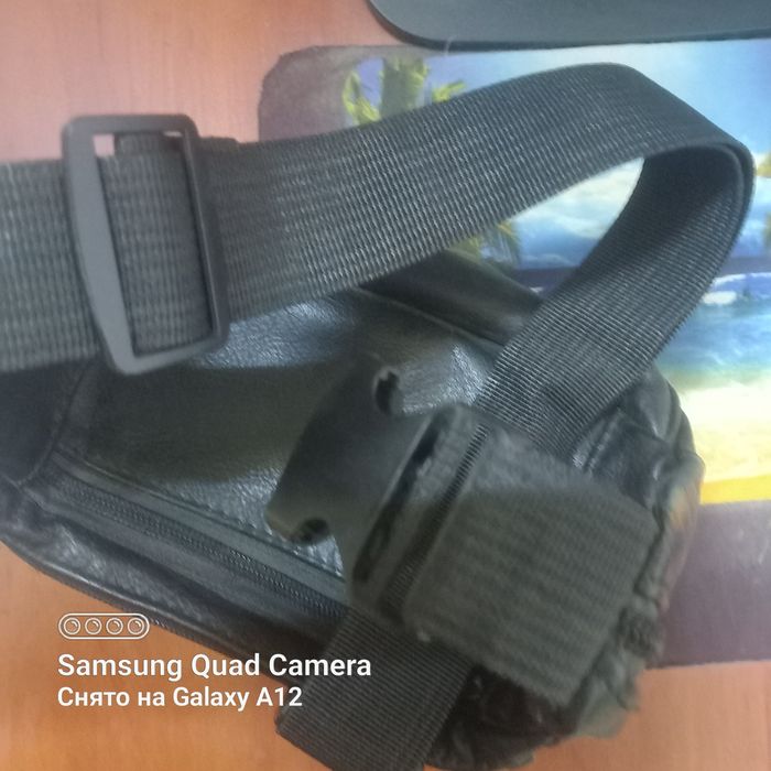 Мужская кожаная сумка на пояс