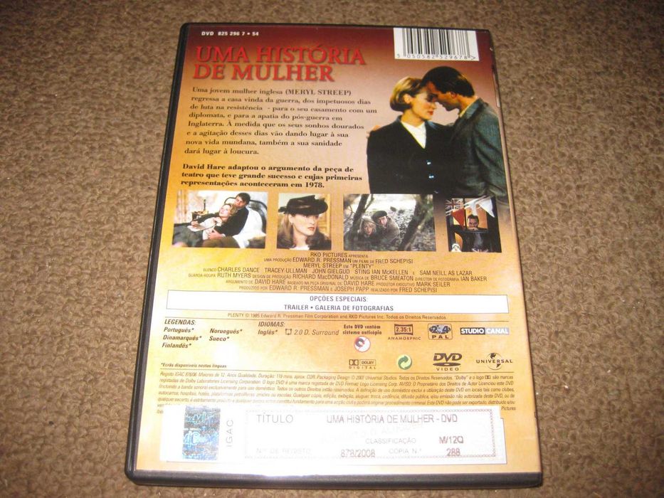 DVD "Uma História de Mulher" com Meryl Streep/Raríssimo!